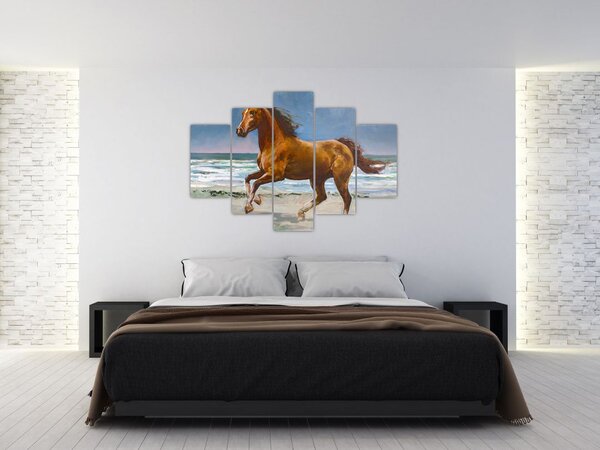 Slika konja na plaži (150x105 cm)