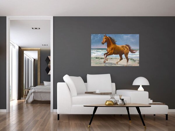 Slika konja na plaži (90x60 cm)