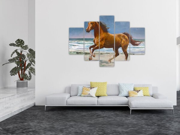 Slika konja na plaži (150x105 cm)