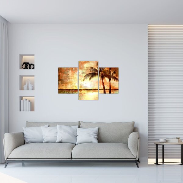 Slika - Palme na plaži (90x60 cm)