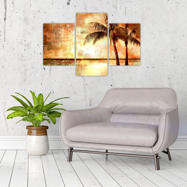 Slika - Palme na plaži (90x60 cm)