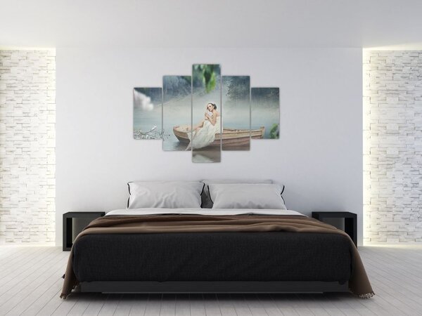 Slika - Ženska na čolnu (150x105 cm)