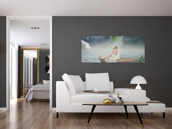 Slika - Ženska na čolnu (120x50 cm)