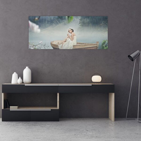 Slika - Ženska na čolnu (120x50 cm)