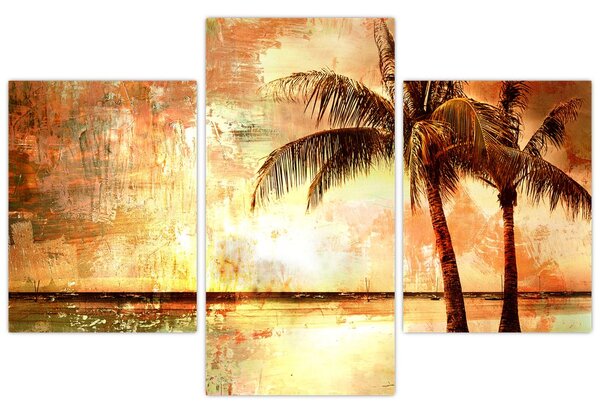 Slika - Palme na plaži (90x60 cm)