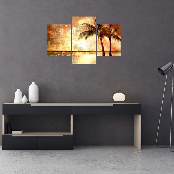 Slika - Palme na plaži (90x60 cm)