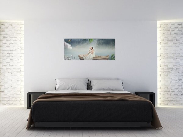Slika - Ženska na čolnu (120x50 cm)