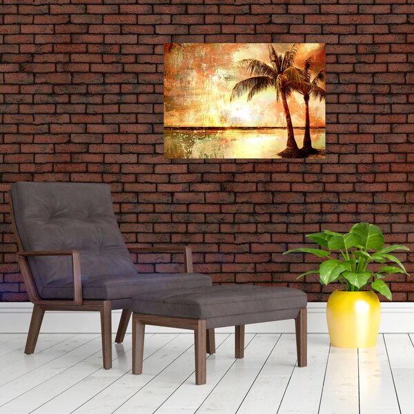 Slika - Palme na plaži (70x50 cm)