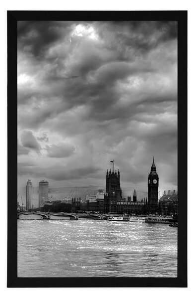Plakat jedinstveni London u crno-bijelom dizajnu