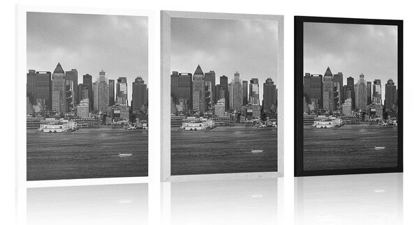 Plakat jedinstveni New York u crno-bijelom dizajnu