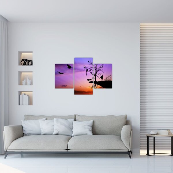 Slika - Silhuete živali (90x60 cm)