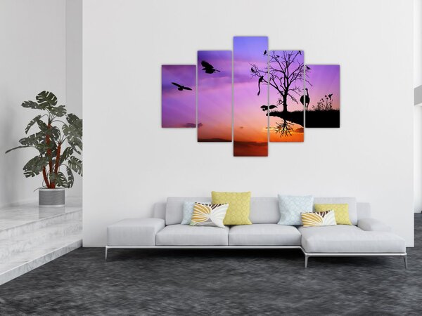 Slika - Silhuete živali (150x105 cm)
