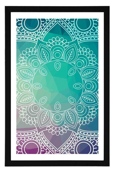 Plakat s paspartuom pastelna Mandala