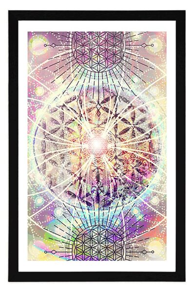 Plakat s paspartuom Mandala u zanimljivom dizajnu