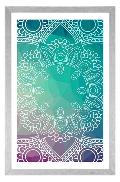 Plakat s paspartuom pastelna Mandala