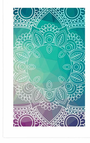 Plakat s paspartuom pastelna Mandala