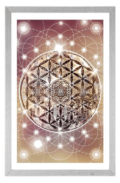 Plakat s paspartuom zadivljujuća Mandala