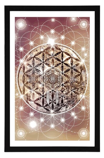 Plakat s paspartuom zadivljujuća Mandala