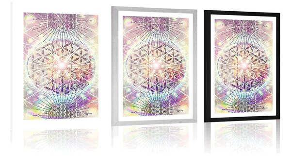 Plakat s paspartuom Mandala u zanimljivom dizajnu