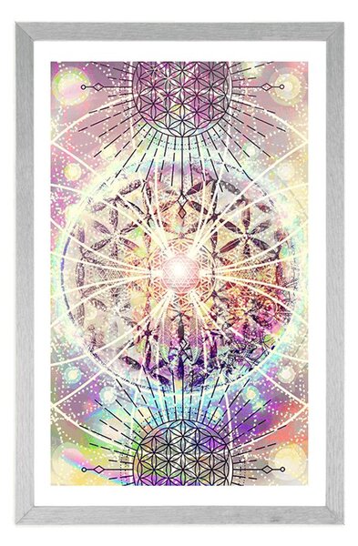 Plakat s paspartuom Mandala u zanimljivom dizajnu