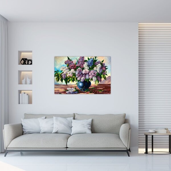 Slika - Šopek lila (90x60 cm)