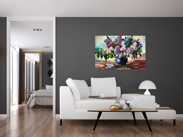 Slika - Šopek lila (90x60 cm)