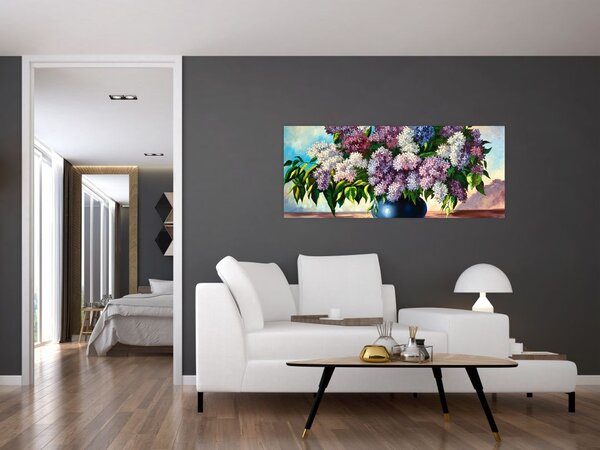 Slika - Šopek lila (120x50 cm)