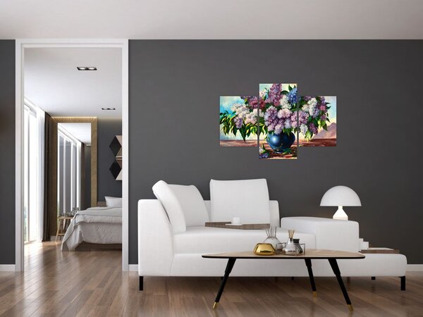 Slika - Šopek lila (90x60 cm)