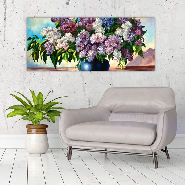 Slika - Šopek lila (120x50 cm)