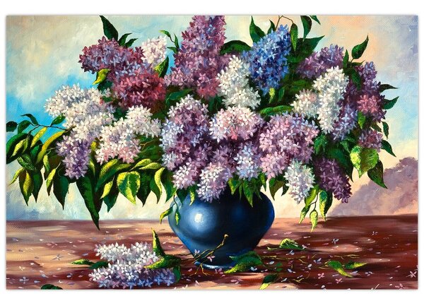 Slika - Šopek lila (90x60 cm)