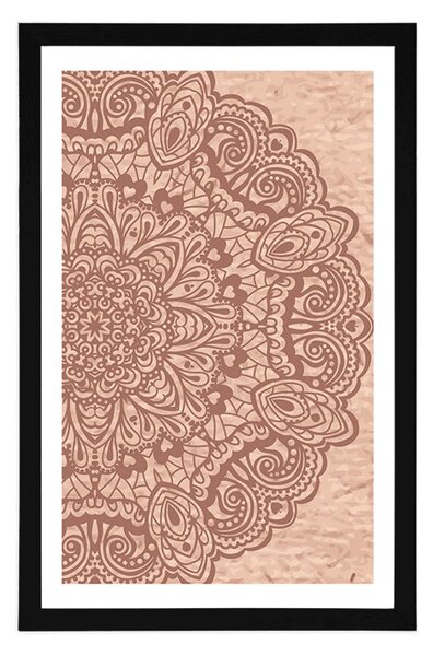 Plakat s paspartuom cvjetna Mandala