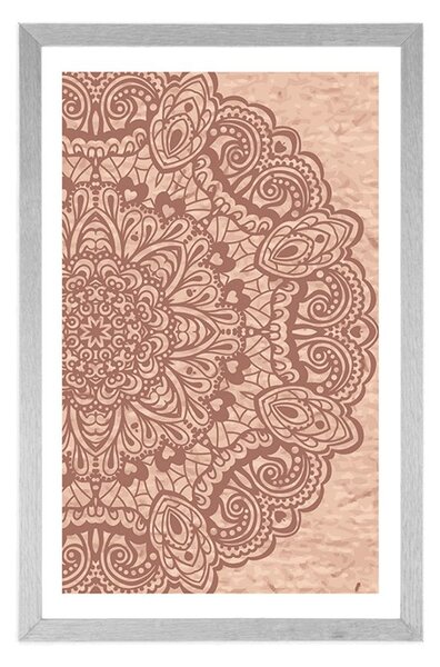 Plakat s paspartuom cvjetna Mandala