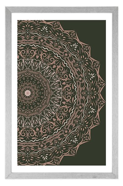 Plakat s paspartuom Mandala u vintage stilu