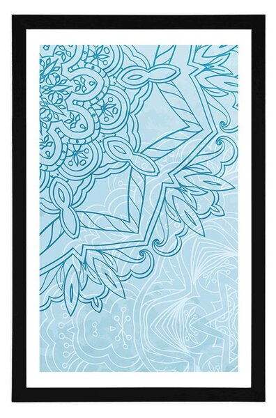 Plakat s paspartuom Mandala u zimskom motivu