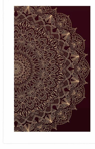 Plakat s paspartuom detaljna ukrasna Mandala