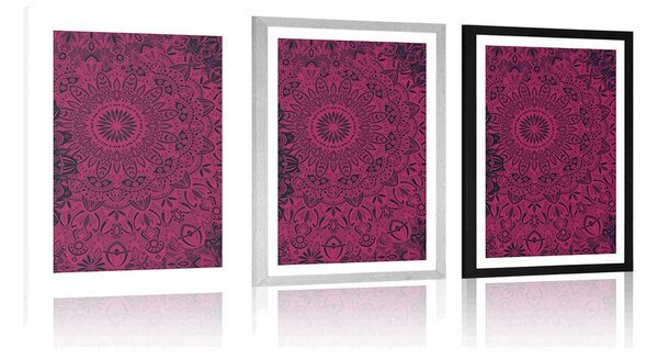 Plakat s paspartuom stilska Mandala