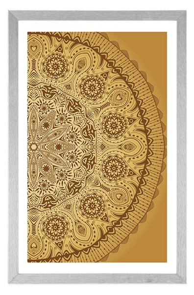 Plakat s paspartuom ukrasna Mandala s čipkom