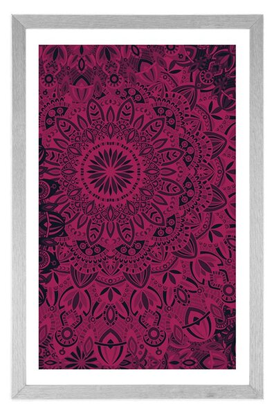 Plakat s paspartuom stilska Mandala