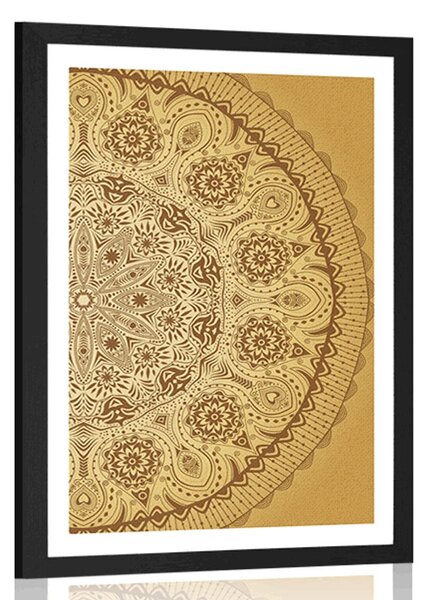 Plakat s paspartuom ukrasna Mandala s čipkom