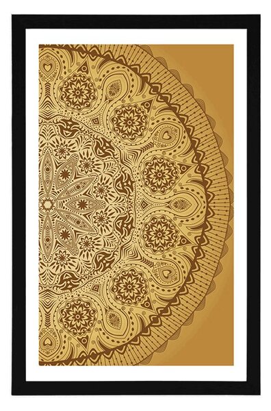 Plakat s paspartuom ukrasna Mandala s čipkom