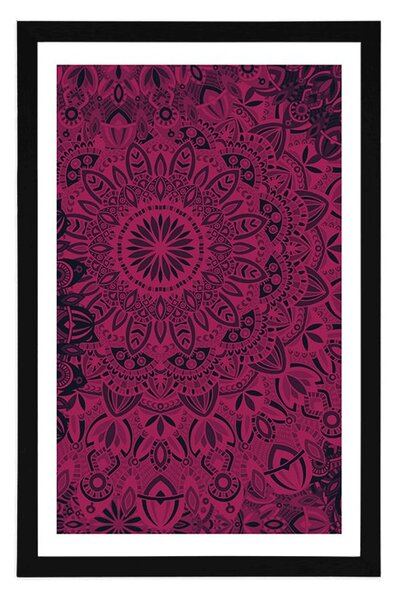 Plakat s paspartuom stilska Mandala