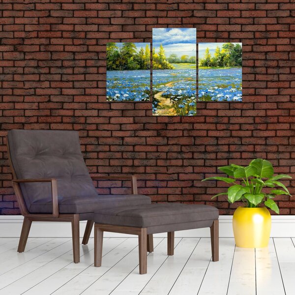 Slika - Pot na polju, oljna slika (90x60 cm)