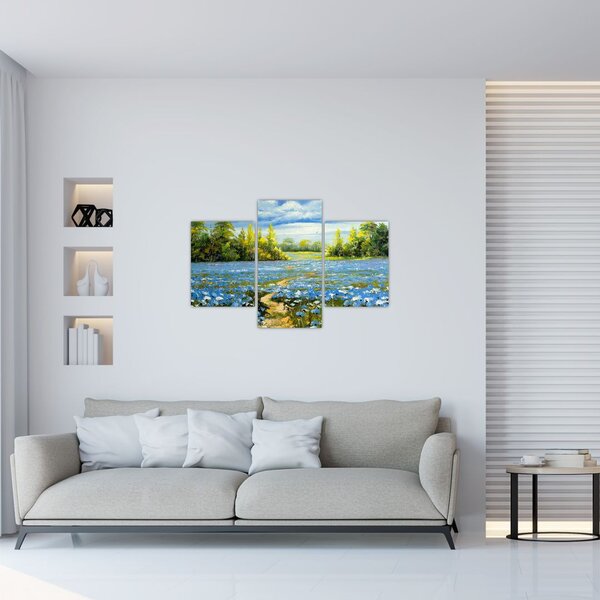 Slika - Pot na polju, oljna slika (90x60 cm)