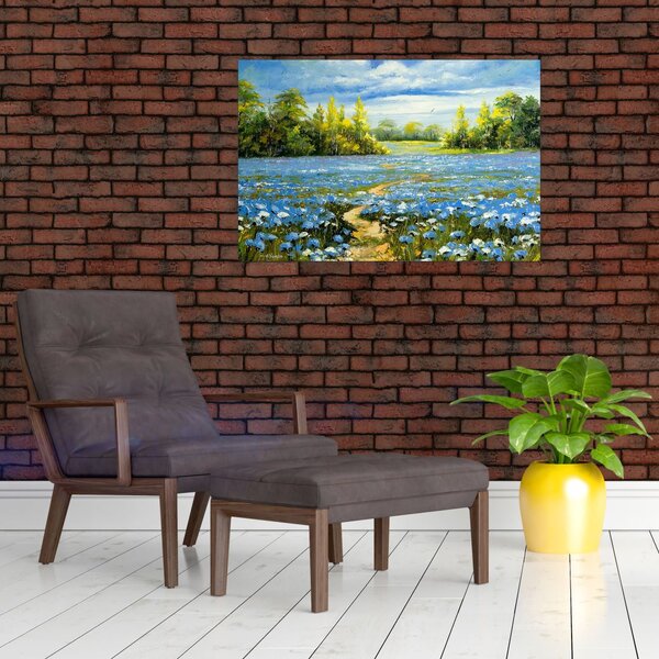 Slika - Pot na polju, oljna slika (90x60 cm)
