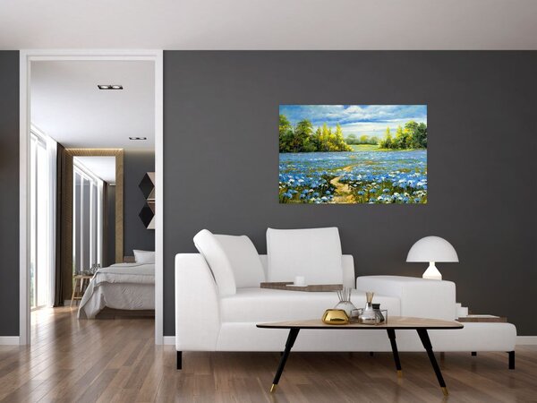 Slika - Pot na polju, oljna slika (90x60 cm)