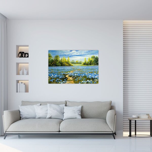 Slika - Pot na polju, oljna slika (90x60 cm)