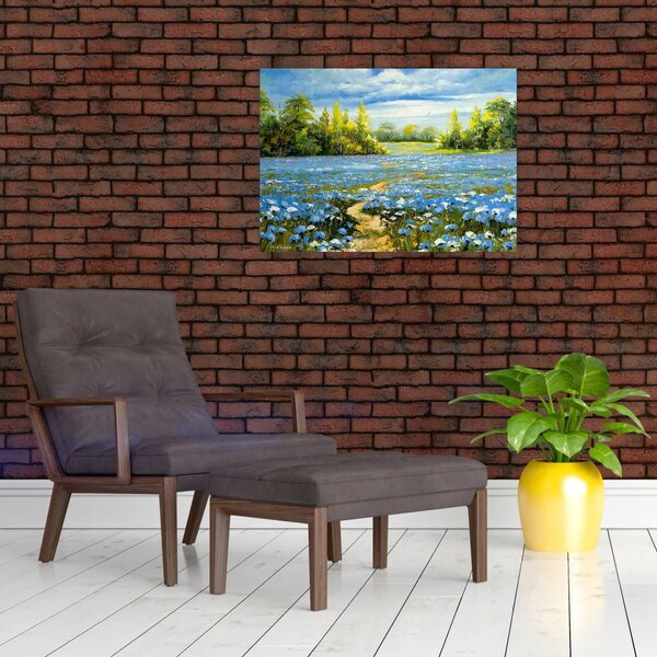 Slika - Pot na polju, oljna slika (70x50 cm)
