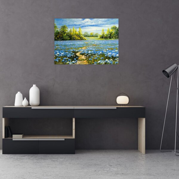 Slika - Pot na polju, oljna slika (70x50 cm)