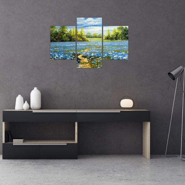 Slika - Pot na polju, oljna slika (90x60 cm)
