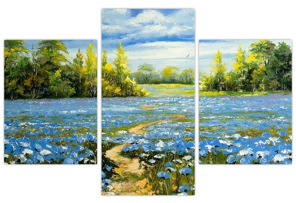 Slika - Pot na polju, oljna slika (90x60 cm)